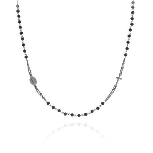 Collana Unisex Amen In Argento 925 E Cristalli Neri 3 - Verre Gioielli Collana Unisex Amen In Argento 925 E Cristalli Neri 3 Verre Gioielli - l'istituzione del gioiello