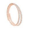 Bracciale bangle in metallo rosato e cristalli 2 Verre Gioielli - l'istituzione del gioiello