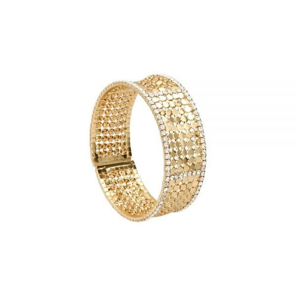 Collezione Stroili Rock Shine Bracciale bangle con strass in metallo dorato 2 Verre Gioielli - l'istituzione del gioiello