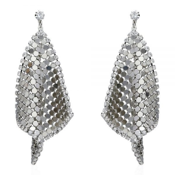 Collezione Stroili Romantic Shine Orecchini con strass in metallo rodiato 2 Verre Gioielli - l'istituzione del gioiello