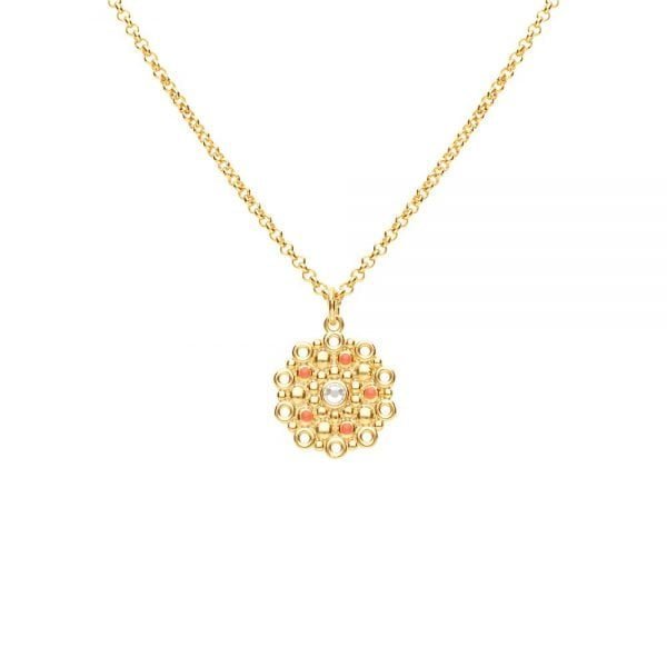Collana Donna Stroili In Ottone Rosato Cristalli E Smalto Arancione E Ciondolo 3 - Verre Gioielli Collana Donna Stroili In Ottone Rosato Cristalli E Smalto Arancione E Ciondolo
