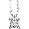Collana Donna Bliss In Oro Bianco 18 kt E Diamanti 0.01 Ct