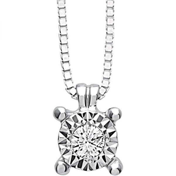 Collana Donna Bliss In Oro Bianco 18 kt E Diamanti 0.01 Ct