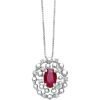 Collana Donna Bliss In Oro Bianco 18 kt E Diamanti E Rubini 0.05 Ct 1 - Verre Gioielli Collana Donna Bliss In Oro Bianco 18 kt E Diamanti E Rubini 0.05 Ct