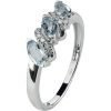 Anello Donna Bliss In Oro Bianco 18 Kt Diamanti 0.05 Ct E Acquamarina 0.90 Ct