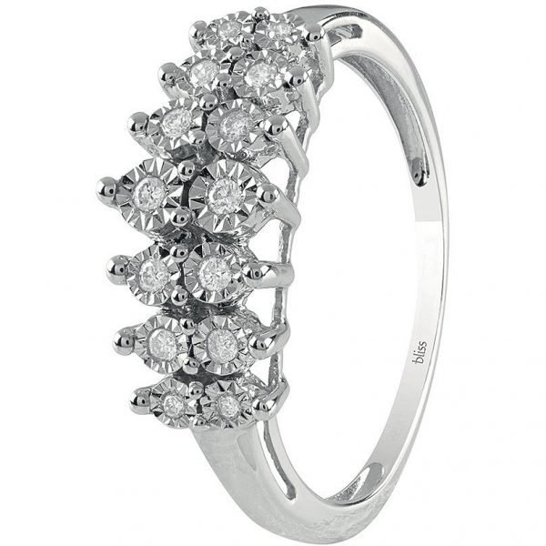 Anello Donna Bliss In Oro Bianco 18 Kt E Diamanti 0.10 Ct 3 - Verre Gioielli Anello Donna Bliss In Oro Bianco 18 Kt E Diamanti 0.10 Ct
