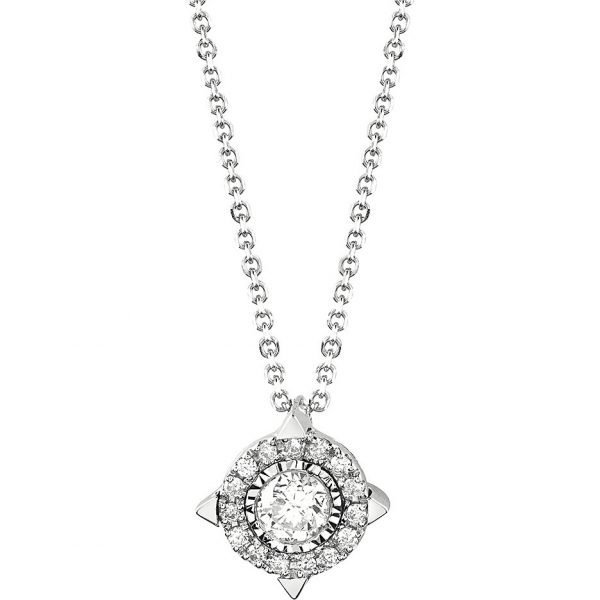 Collana Donna Bliss In Oro Bianco 18 kt E Diamanti 0.18 Ct