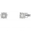 Orecchini Donna Bliss In Oro Bianco 18 kt E Diamanti 0.14 Ct