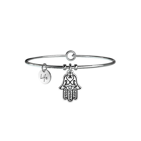 Bracciale Donna Kidult in Acciaio Mano di Fatima | Protezione – Spirituality 3 Verre Gioielli - l'istituzione del gioiello