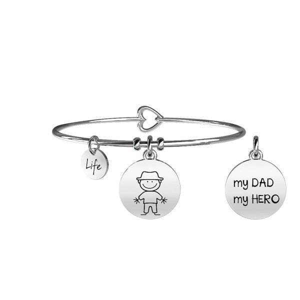 Bracciale Donna "Dad" kidult Linea Family 3 Verre Gioielli - l'istituzione del gioiello