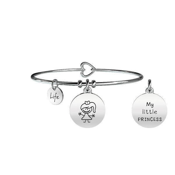 Bracciale Donna Kidult in Acciaio "Girl – Family" 3 Verre Gioielli - l'istituzione del gioiello