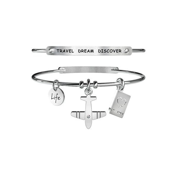 Bracciale Donna Kidult in Acciaio Aereo | Scoperta – Free Time 3 - Verre Gioielli Bracciale Donna Kidult in Acciaio Aereo | Scoperta – Free Time 3 Verre Gioielli - l'istituzione del gioiello