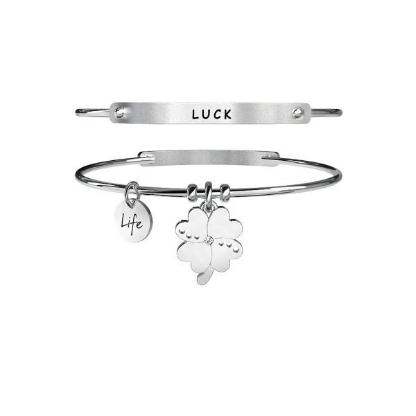 Bracciale Donna Kidult in Acciaio Quadrifoglio | Fortuna – Nature 3 - Verre Gioielli Bracciale Donna Kidult in Acciaio Quadrifoglio | Fortuna – Nature 3 Verre Gioielli - l'istituzione del gioiello