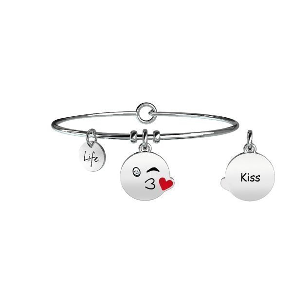 Bracciale Donna " Kiss " kidult Linea Symbols 3 Verre Gioielli - l'istituzione del gioiello