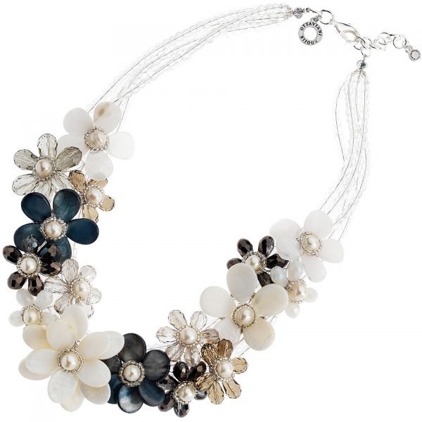 Collana Donna Gioielli Ottaviani Con Madreperla, Perle eCristalli 3 Verre Gioielli - l'istituzione del gioiello