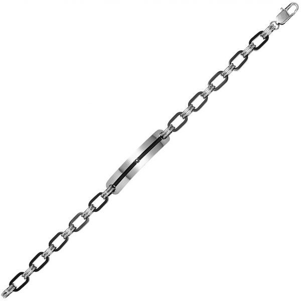 Bracciale Uomo Gioielli Ottaviani in Acciaio 3 Verre Gioielli - l'istituzione del gioiello