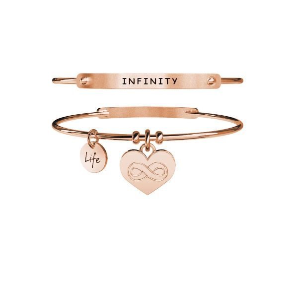 Bracciale Donna "Cuore | Infinito" Rosè kidult Linea Love 3 - Verre Gioielli Bracciale Donna "Cuore | Infinito" Rosè kidult Linea Love 3 Verre Gioielli - l'istituzione del gioiello