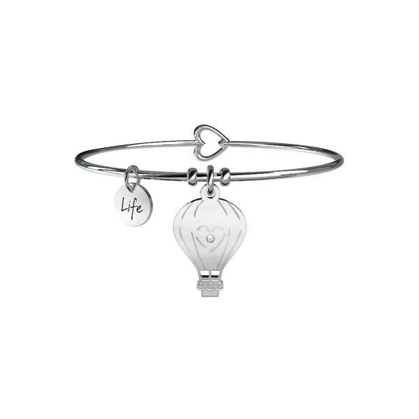 Bracciale Donna Kidult in Acciaio con Cristalli "Mongolfiera | Libertà" – Free Time 3 Verre Gioielli - l'istituzione del gioiello