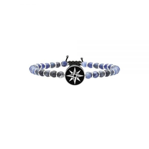 Bracciale Uomo Kidult in Acciaio e Sodalite Rosa dei Venti | "Libero ed Intrepido" – Symbols 3 - Verre Gioielli Bracciale Uomo Kidult in Acciaio e Sodalite Rosa dei Venti | "Libero ed Intrepido" – Symbols 3 Verre Gioielli - l'istituzione del gioiello