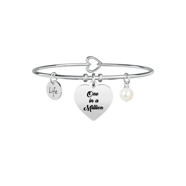 Bracciale Donna Kidult in Acciaio e Perla "Cuore | One in a Million" – Love 3 Verre Gioielli - l'istituzione del gioiello