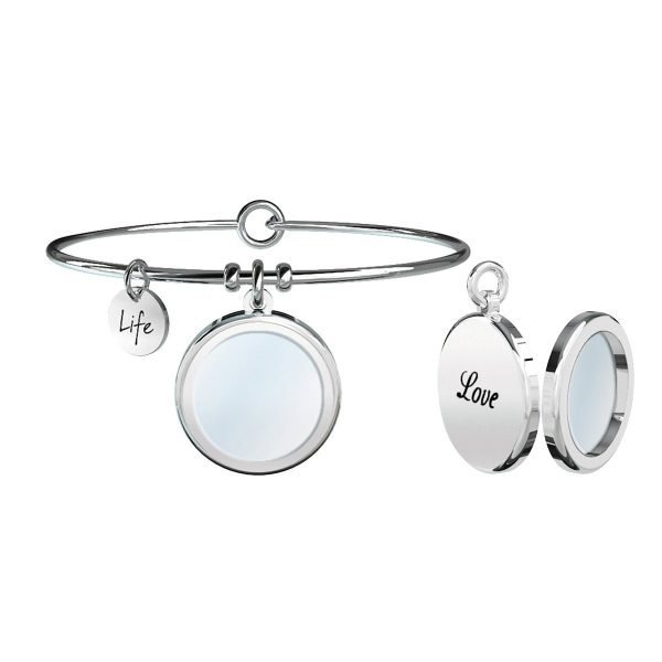 Bracciale Donna "Porta Foto | Sempre Con Me" kidult Linea Love 3 Verre Gioielli - l'istituzione del gioiello