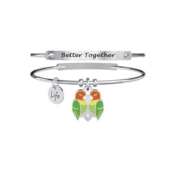 Bracciale Donna"Inseparabili | Insieme Per Sempre " kidult Linea Love 3 Verre Gioielli - l'istituzione del gioiello