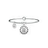Bracciale Donna Kidult in Acciaio con Ciondolo Best Aunt Ever – Family 2 Verre Gioielli - l'istituzione del gioiello
