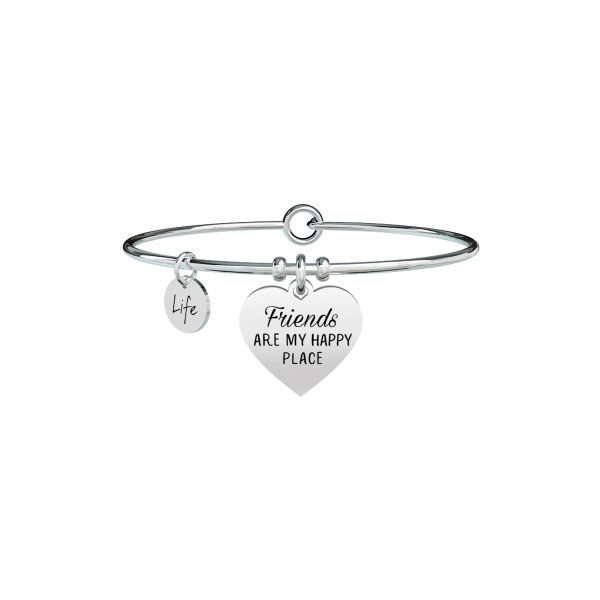 Bracciale Donna Kidult in Acciaio "Cuore | Friends" – Love 3 Verre Gioielli - l'istituzione del gioiello