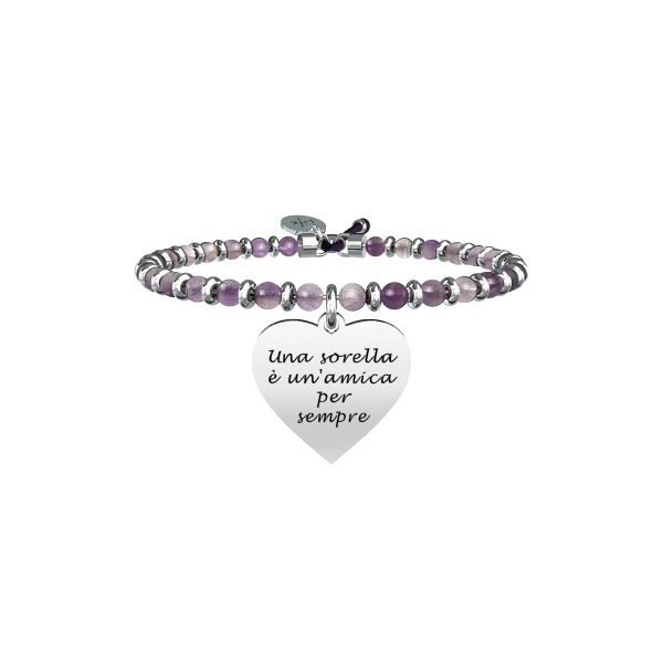 Bracciale Donna kidult "Cuore|Sorella" Linea Family 3 Verre Gioielli - l'istituzione del gioiello