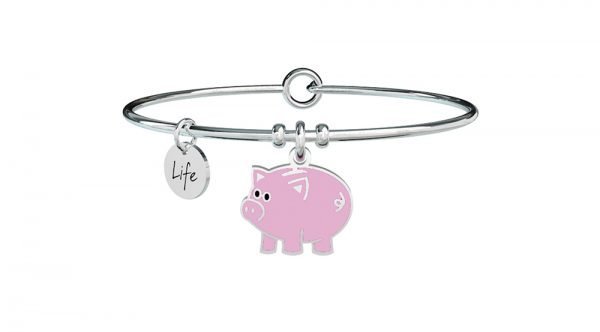 Bracciale Donna " Maialino | Ricchezza " kidult Linea Animal Planet 3 Verre Gioielli - l'istituzione del gioiello