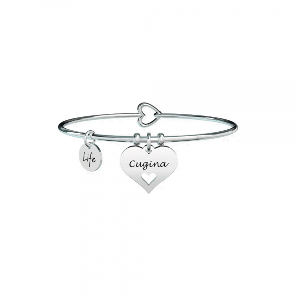 Bracciale Donna Kidult in Acciaio Cuore | Cugina – Family 3 Verre Gioielli - l'istituzione del gioiello