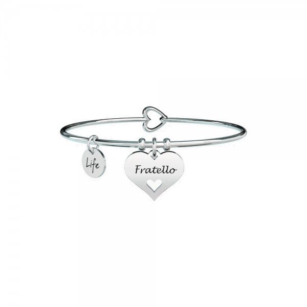 Bracciale Donna Kidult in Acciaio "Cuore | Fratello" – Family 3 Verre Gioielli - l'istituzione del gioiello