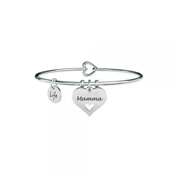 Bracciale Donna Kidult in Acciaio "Cuore | Mamma "– Family 3 Verre Gioielli - l'istituzione del gioiello
