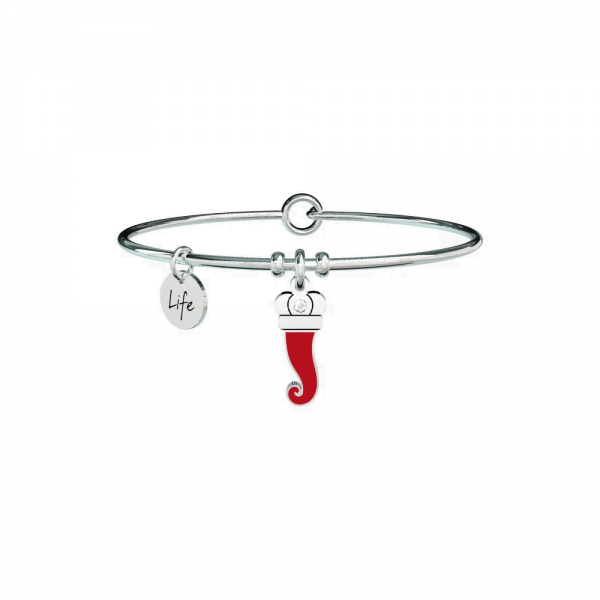 Bracciale Kidult in Acciaio "Cornetto | Protezione" – Symbols 3 Verre Gioielli - l'istituzione del gioiello
