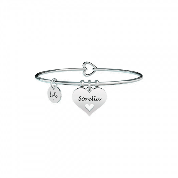 Bracciale Donna Kidult in Acciaio "Cuore | Sorella" – Family 3 - Verre Gioielli Bracciale Donna Kidult in Acciaio "Cuore | Sorella" – Family 3 Verre Gioielli - l'istituzione del gioiello