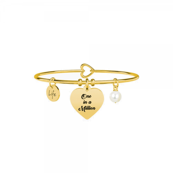 Bracciale Donna Kidult in Acciaio e Perla "Cuore | One in a Million" – Love 3 - Verre Gioielli Bracciale Donna Kidult in Acciaio e Perla "Cuore | One in a Million" – Love 3 Verre Gioielli - l'istituzione del gioiello