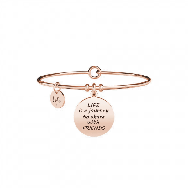 Bracciale Donna Kidult in Acciaio Vita | Amici – Love 3 Verre Gioielli - l'istituzione del gioiello