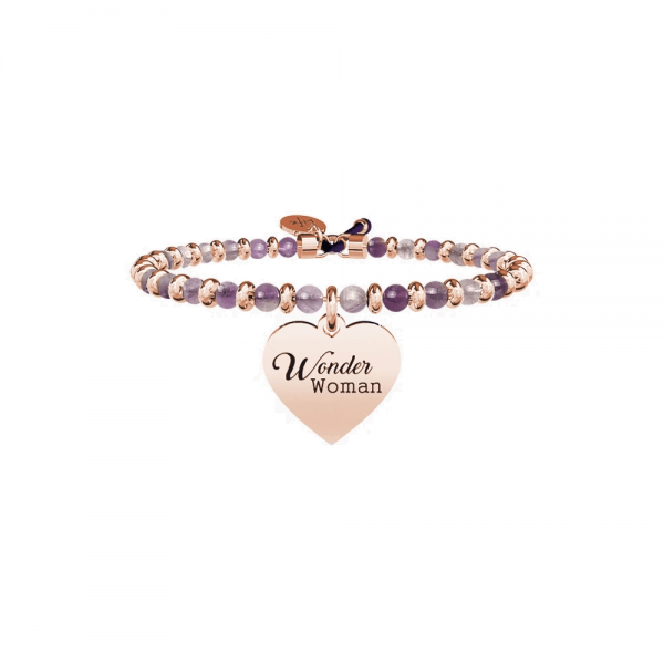 Bracciale Kidult in Acciaio e "Ametista Cuore | Wonder Woman" – Love 3 - Verre Gioielli Bracciale Kidult in Acciaio e "Ametista Cuore | Wonder Woman" – Love 3 Verre Gioielli - l'istituzione del gioiello