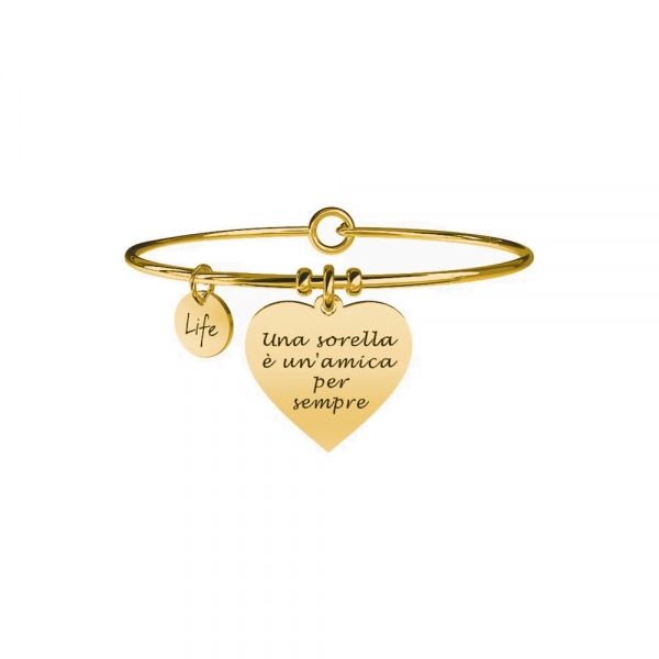 Bracciale Donna Kidult in Acciaio Cuore | Sorella – Family – 3 Verre Gioielli - l'istituzione del gioiello