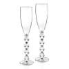 Set Di Due Bicchieri Flute Ottaviani in Metallo Argentato e Cristalli 2 Verre Gioielli - l'istituzione del gioiello
