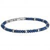 Bracciale Uomo Boccadamo Man In Acciaio E Agata Blu