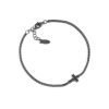 Bracciale Unisex Amen In Argento 925 Brunito Zirconi Neri E Croce 2 - Verre Gioielli Bracciale Unisex Amen In Argento 925 Brunito Zirconi Neri E Croce