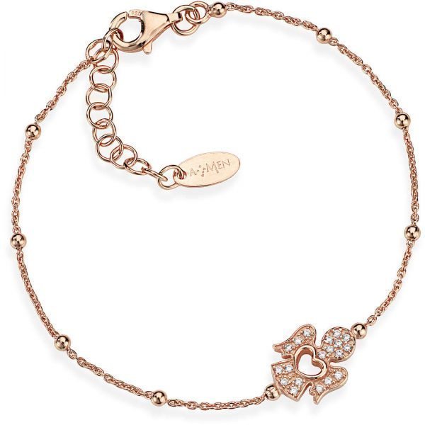 Bracciale Donna Amen In Argento 925 E Zirconi Con Angelo