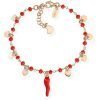 Bracciale Donna Amen In Argento 925 Rosè Con Cristalli Rossi E Charm A Cornetto 2 - Verre Gioielli Bracciale Donna Amen In Argento 925 Rosè Con Cristalli Rossi E Charm A Cornetto