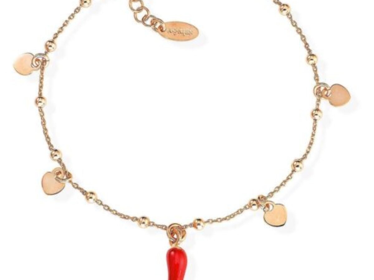 Amen - Bracciale argento Madonnina smalto rosso