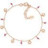 Bracciale Donna Amen In Argento 925 Rosè Cristalli Rosa E Cuori