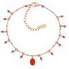 Bracciale Donna Amen In Argento 925 Rosè Cristalli Rosa E Smalto Rosso 2 - Verre Gioielli Bracciale Donna Amen In Argento 925 Rosè Cristalli Rosa E Smalto Rosso
