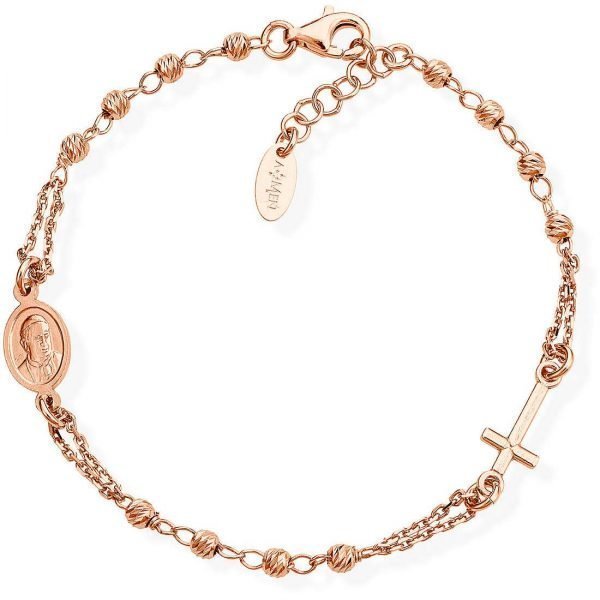 Bracciale Donna Amen In Argento 925 Rosè 3 - Verre Gioielli Bracciale Donna Amen In Argento 925 Rosè