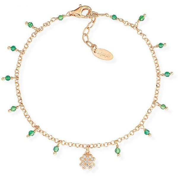 Bracciale Donna Amen In Argento 925 Con Zirconi E Ciondolo A Quadrifoglio 3 - Verre Gioielli Bracciale Donna Amen In Argento 925 Con Zirconi E Ciondolo A Quadrifoglio