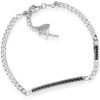 Bracciale Uomo Amen In Argento 925 E Zirconi Neri 2 - Verre Gioielli Bracciale Uomo Amen In Argento 925 E Zirconi Neri